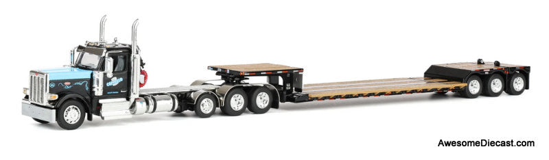 Peterbilt 589 Day Cab w/Fontaine Renegade LXT40 Lowboy Trailer & Fliptail, Cappello Heavy Transport 1:64 Diecast Model Truck DCP by FG