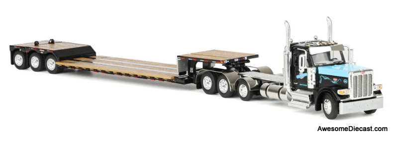 Peterbilt 589 Day Cab w/Fontaine Renegade LXT40 Lowboy Trailer & Fliptail, Cappello Heavy Transport 1:64 Diecast Model Truck DCP by FG