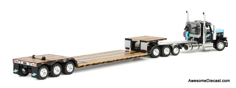 Peterbilt 589 Day Cab w/Fontaine Renegade LXT40 Lowboy Trailer & Fliptail, Cappello Heavy Transport 1:64 Diecast Model Truck DCP by FG