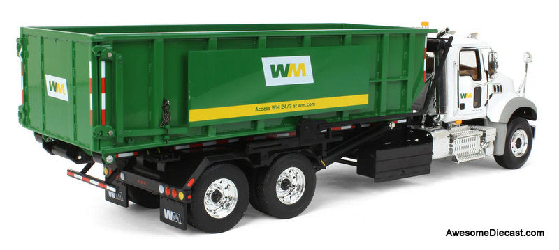 Mack Granite MP Waste Management Garbage Truck w/Roll-off Container 1:34 Diecast Model Truck by First Gear