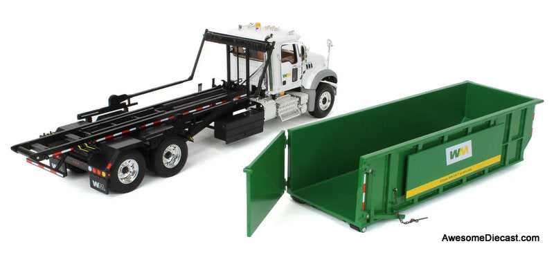 Mack Granite MP Waste Management Garbage Truck w/Roll-off Container 1:34 Diecast Model Truck by First Gear
