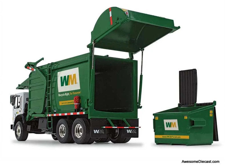 Mack TerraPro w/Wittke Front Load Refuse & Bins: Waste Management 1:34 Diecast Model Truck by First Gear