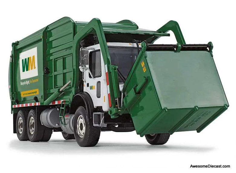 Mack TerraPro w/Wittke Front Load Refuse & Bins: Waste Management 1:34 Diecast Model Truck by First Gear