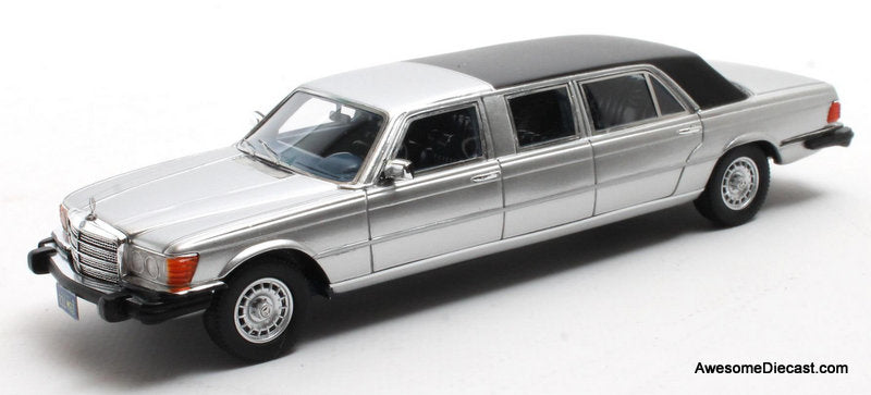 1973 Mercedes-Benz 450SEL Limousine, Silver 1:43 Resin Cast Model Car by Matrix