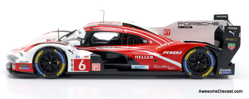 Porsche 963 #6 Porsche Penske Motorsport 24h Le Mans 2024 1:18 Diecast Model Car by IXO