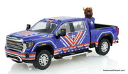 2022 GMC Sierra 3500 HD, USA Tribute w/Bison Figurine International Soccer Celebration 26 1:64 Diecast Model Truck by Greenlight
