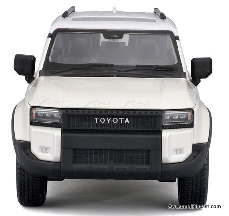 2024 Toyota Land Cruiser, Pearlescent White 1:24 Diecast Model Car by Maisto
