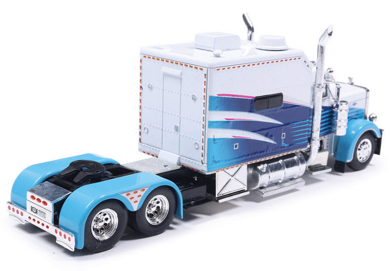 2002 Peterbilt 379 Sleeper Tractor, Blue/White 1:64 Diecast Model Truck by IXO
