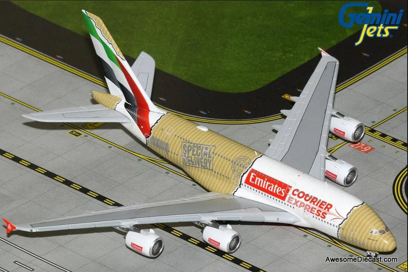 Airbus A380 Emirates Airline (Reg #A6-EET) " Courrier Express" 1:400 Diecast Model Plane by Gemini Jets