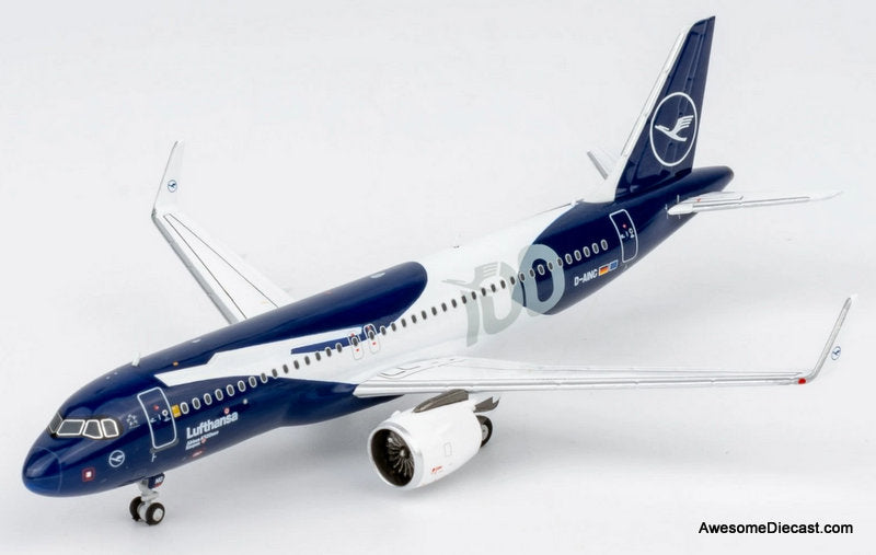 Air Bus A320neo Lufthansa (reg #D-AING) 100th Anniversary 1:400 Diecast Model Plane by Gemini Jets