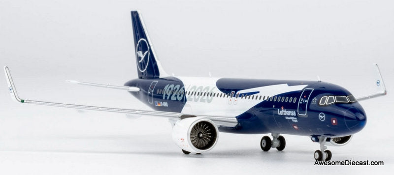 Air Bus A320neo Lufthansa (reg #D-AING) 100th Anniversary 1:400 Diecast Model Plane by Gemini Jets