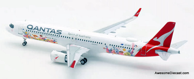 Airbus A321 XLR Qantas (Reg #VH-OGG) "Great Barrier Reef" 1:200 Diecast Model Plane by Inflight 200