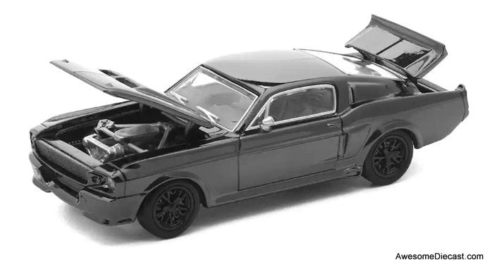 Shelby Mustang GT500, Dark Chrome 1:64 Diecast Model Car by Pop Race