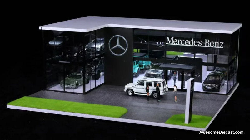 Mercedes-Benz Dealership w/Lighting 1:64 Diorama by MoreArt