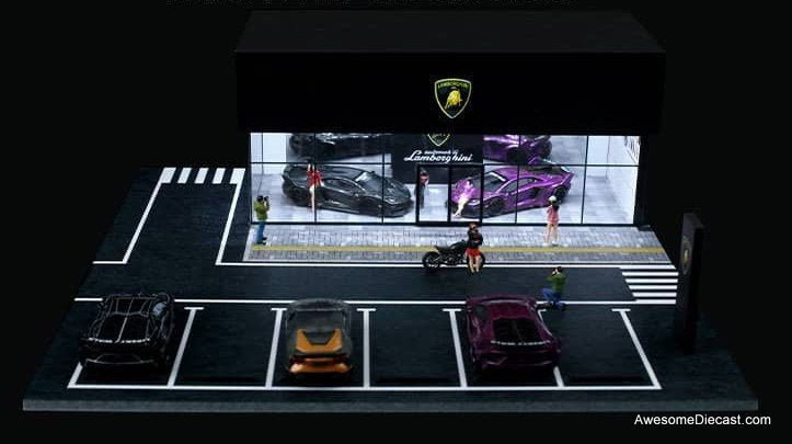 Lamborghini Dealership Diorama w/Lighting 1:64 Diorama by MoreArt