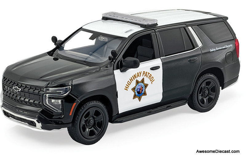 2025 Chevrolet Tahoe PPV California Highway Patrol 1:24 Diecast Model Car by Motor Max