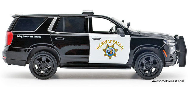 2025 Chevrolet Tahoe PPV California Highway Patrol 1:24 Diecast Model Car by Motor Max