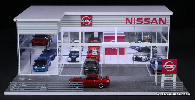 Nissan Dealership w/Lighting 1:64 Diorama by MoreArt