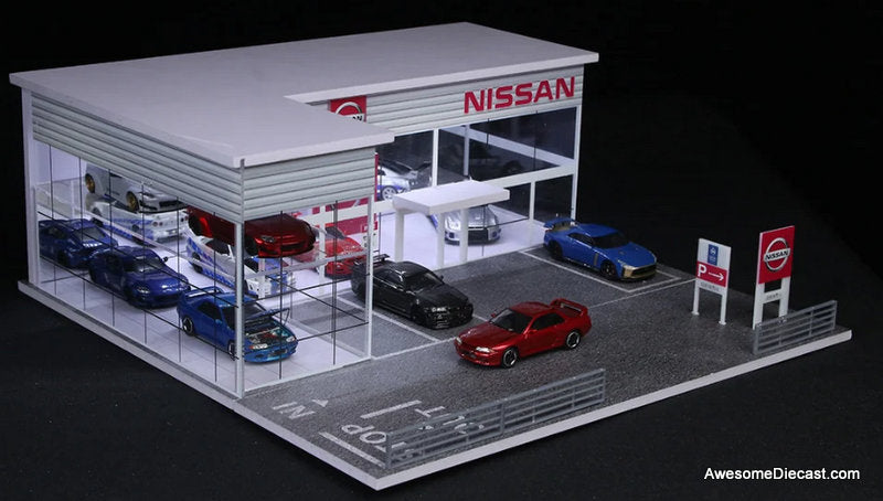 Nissan Dealership w/Lighting 1:64 Diorama by MoreArt