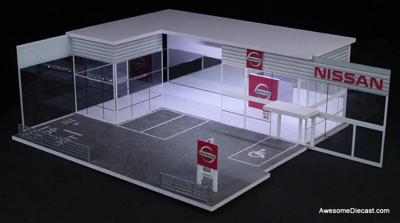 Nissan Dealership w/Lighting 1:64 Diorama by MoreArt