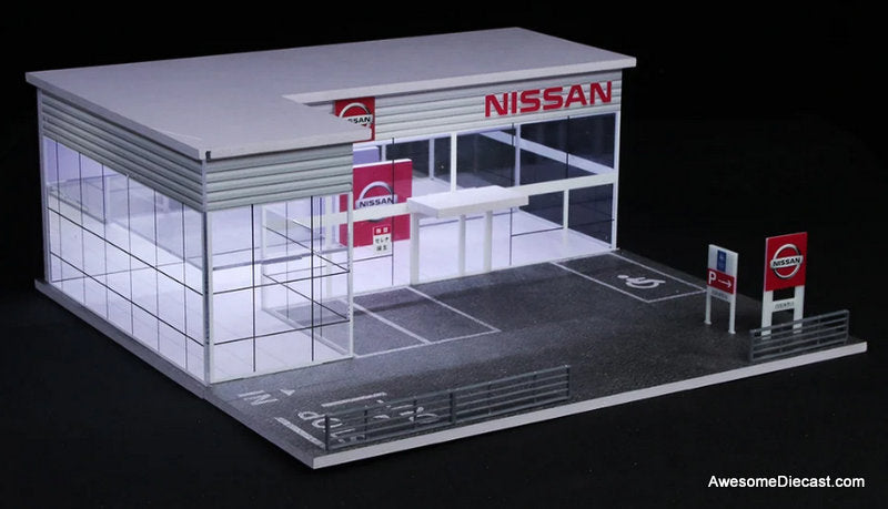 Nissan Dealership w/Lighting 1:64 Diorama by MoreArt