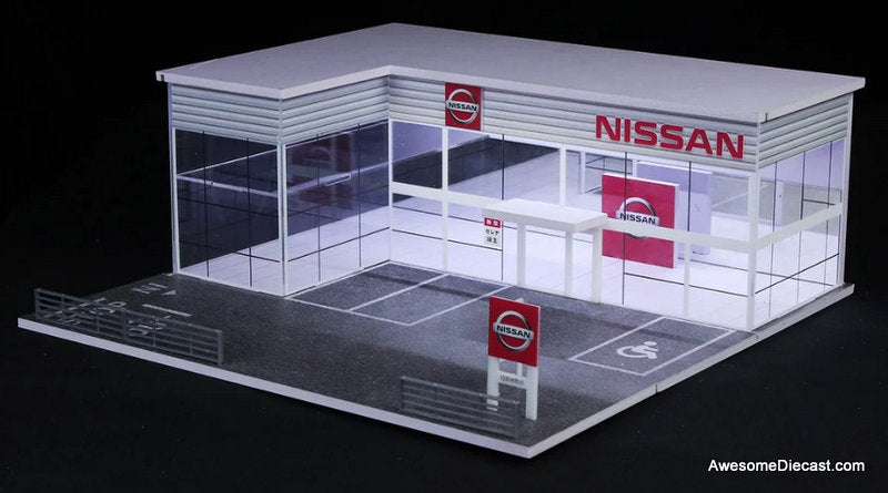Nissan Dealership w/Lighting 1:64 Diorama by MoreArt