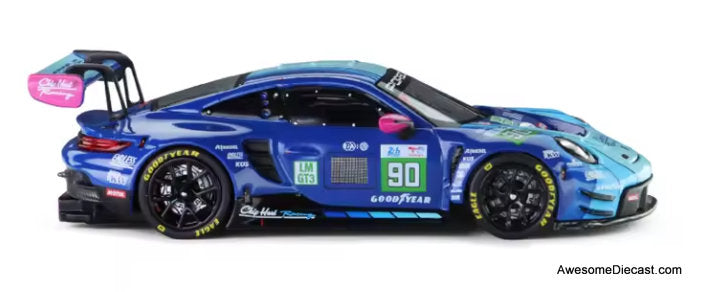 Porsche 911 GT3 R Le Man 24H 2025 #90 Chip Hart Racing 1:64 Diecast Model Car by Trends Hobby