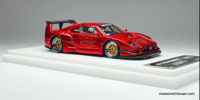 Ferrari F40 Gullwing, Red "Year Of the Horse" 1:64 Diecast Model Car by Demon King