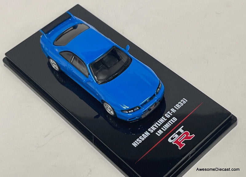 Nissan Skyline GTR R33 LM Limited, Blue 1:64 Diecast Model Car by Inno64