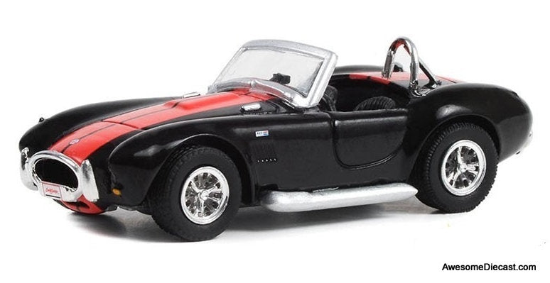 1965nShelby Cobra 427, Black w/Red Stripe 1:64 Diecast Model Car by Greenlight