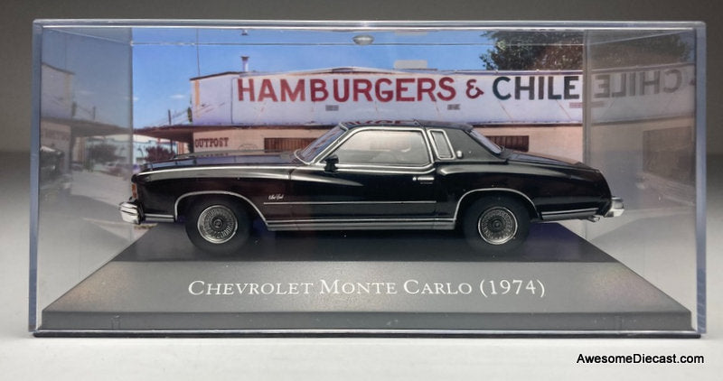 1974 Chevrolet Monte Carlo, Black 1:43 Diecast Model Car by DeAgostini