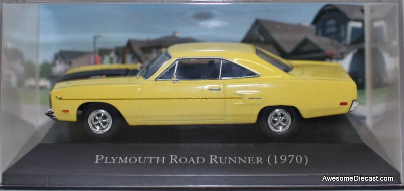 1970 Plymouth Road Runner, Yellow 1:43 Diecast Model Car by DeAgostini