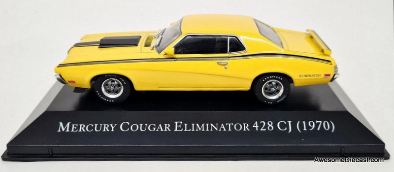 1970 Mercury Cougar Eliminator 428 CJ, Yellow 1:43 Diecast Model Car by DeAgostini