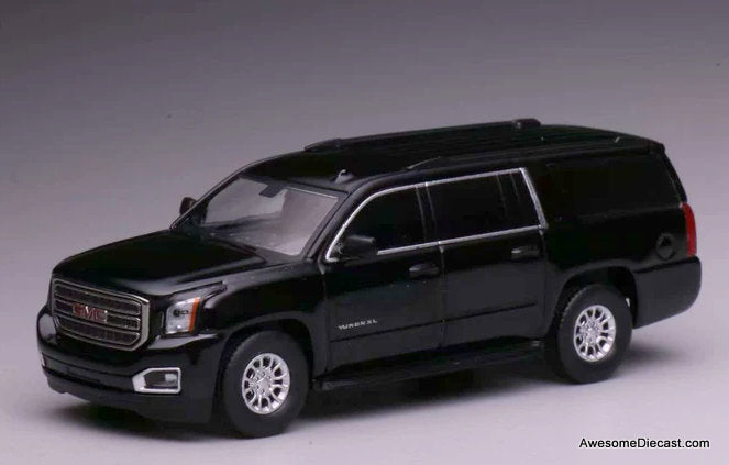 GMC Yukon XL SUV, Black 1:64 Diecast Model Car by 596 Model