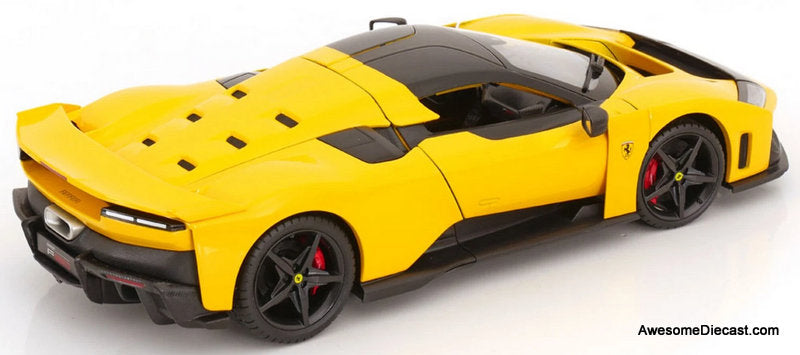 2024 Ferrari F80, Yellow 1:18 Diecast Model Car by Maisto