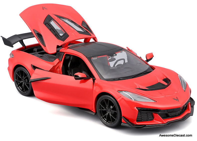 2025 Chevrolet Corvette ZR1 Coupe, Torch Red 1:18 Diecast Model Car by Maisto