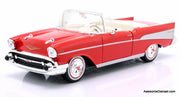 1957 Chevrolet Bel Air Convertible, Red 1:18 Diecast model Car by Maisto
