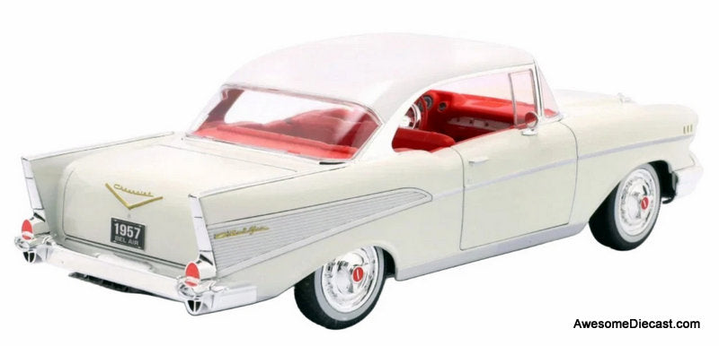 1957 Chevrolet Bel Air, White 1:18 Diecast Model Car by Maisto