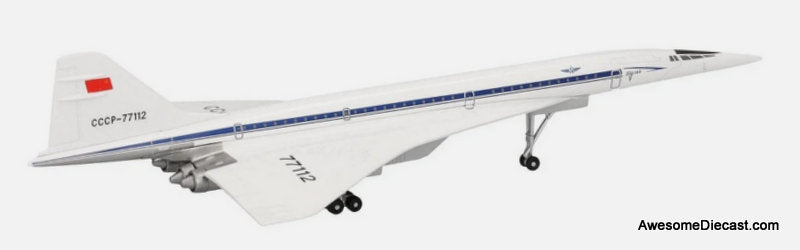 Aeroflot Tupolev TU-144D (Reg #CCCP-77112) 1:400 Diecast Model Plane by