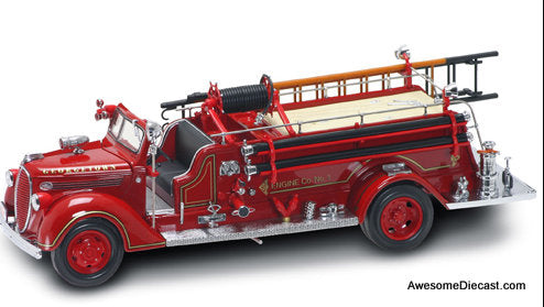 1938 Ford Rear Axle Fire Engine: Georgetown Engine Company #1 (w/Gold Plated Coin) 1:24 Diecast Model Fire Engine by Yat Ming