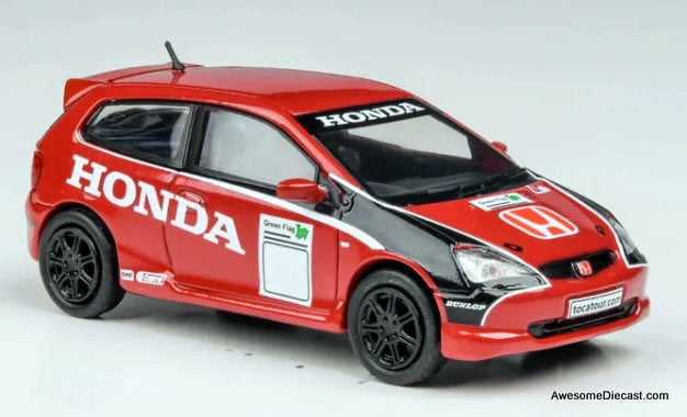 2001 Honda Civic Type R EP3: BTCC Honda Racing 1:64 Diecast Model Car by Para64