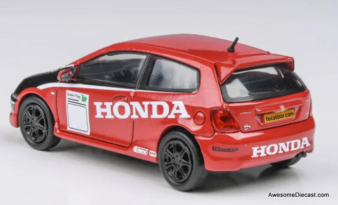 2001 Honda Civic Type R EP3: BTCC Honda Racing 1:64 Diecast Model Car by Para64