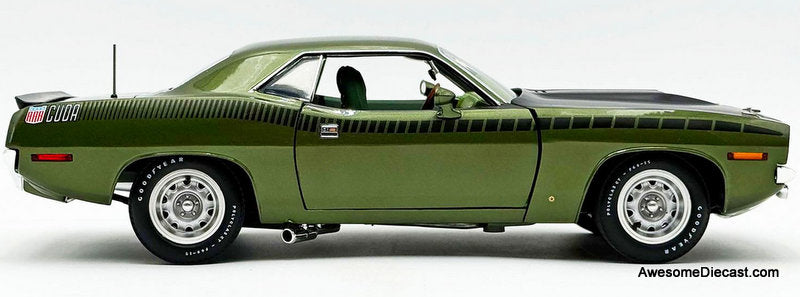 1970 Plymouth AAR Cuda, Ivy Green 1:18 Diecast Model Car by ACME