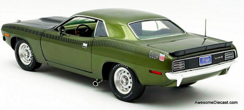 1970 Plymouth AAR Cuda, Ivy Green 1:18 Diecast Model Car by ACME