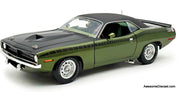 1970 Plymouth AAR Cuda, Ivy Green (Vinyl Top) 1:18 Diecast Model Car by ACME