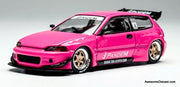 Honda Pandem Civic EG6, Pink  (Enigma Exclusive Edition) 1:64 Diecast Model Car by Pop Race