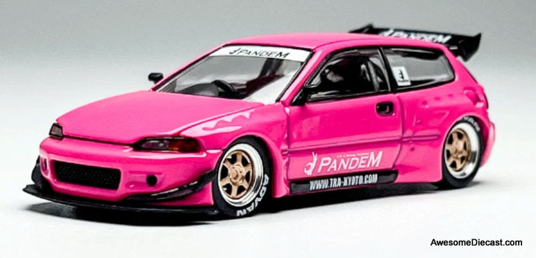 Honda Pandem Civic EG6, Pink  (Enigma Exclusive Edition) 1:64 Diecast Model Car by Pop Race