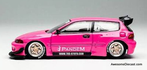 Honda Pandem Civic EG6, Pink  (Enigma Exclusive Edition) 1:64 Diecast Model Car by Pop Race