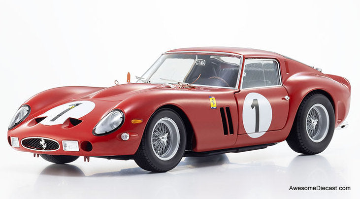 1962 Ferrari 250 GTO #1, Red Paris 1000km Montlhery 1:18 Diecast Model Car by Kyosho