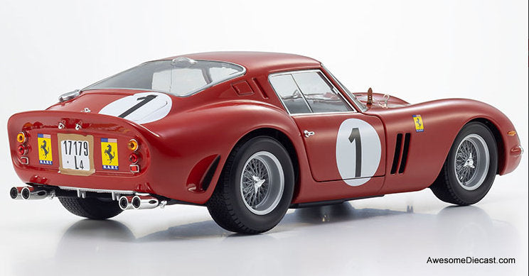 1962 Ferrari 250 GTO #1, Red Paris 1000km Montlhery 1:18 Diecast Model Car by Kyosho